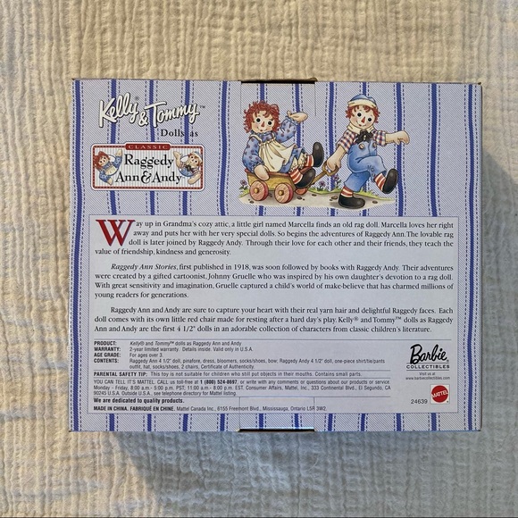 Raggedy Ann & Andy Collectible Barbies - In Box - Picture 2 of 2